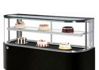 El vidrio curvado D forma el refrigerador comercial de la torta 600W