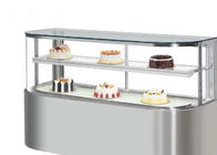 El vidrio curvado D forma el refrigerador comercial de la torta 600W