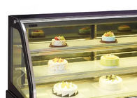 Refrigerador de cristal transparente de la exhibición de la torta 670W de 1220m m