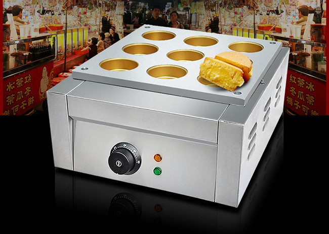 9 agujero eléctrico sólido Bean Cake Making Machine rojo 470*350*190m m