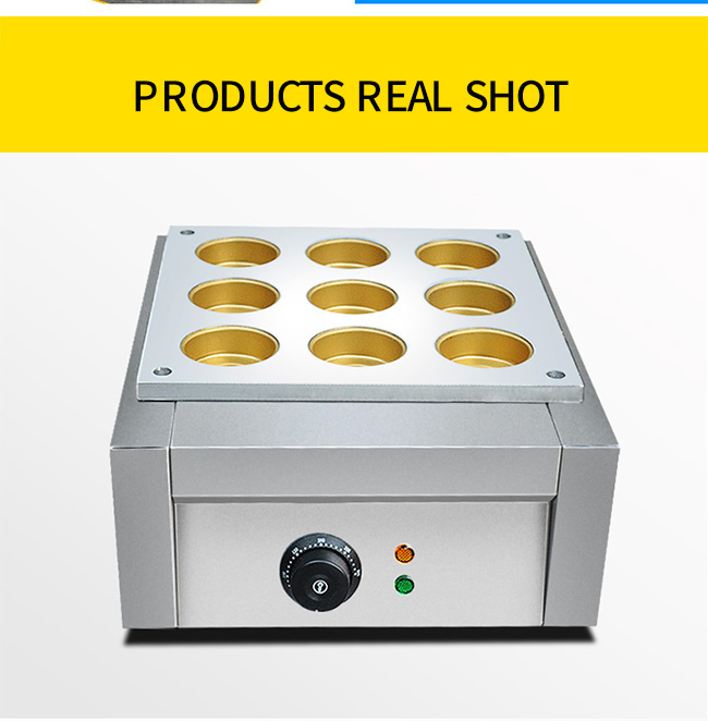 9 agujero eléctrico sólido Bean Cake Making Machine rojo 470*350*190m m