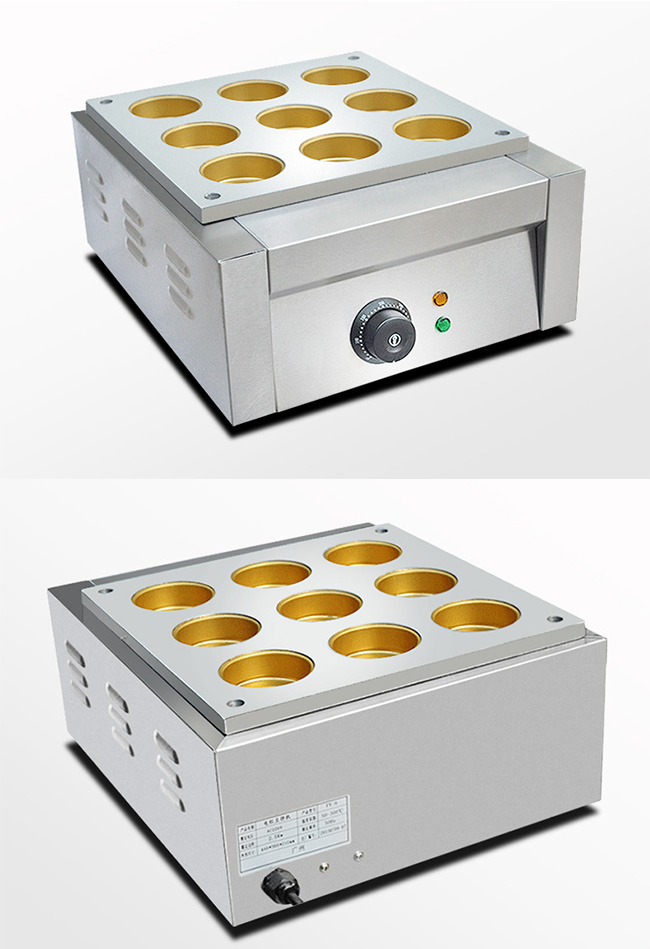 9 agujero eléctrico sólido Bean Cake Making Machine rojo 470*350*190m m