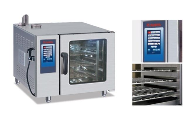 Cocina comercial multifuncional que cocina las bandejas controladas por ordenador de la pantalla táctil del equipo 6