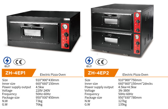 Fabricante comercial de la pizza de la cocina del horno 4.5KW de la pizza del pan de la cubierta eléctrica de la tostadora 1 para el restaurante
