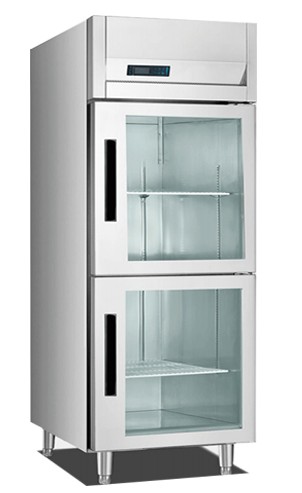 497W congelador vertical industrial, estante ajustable 620x750x1980 de los congeladores de la exhibición del restaurante 100kg