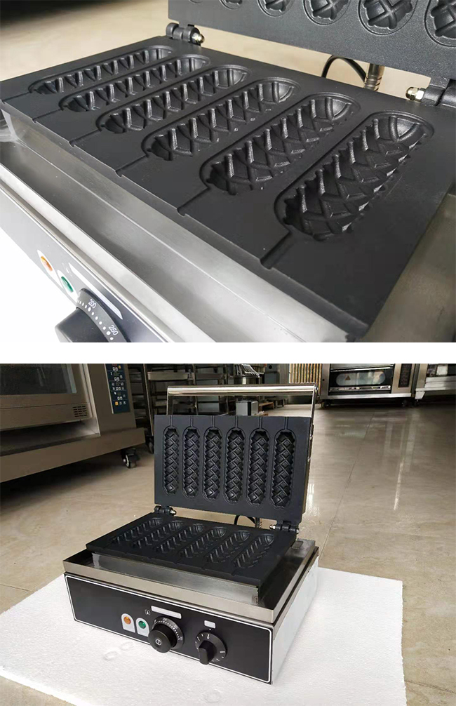 Máquina francesa del fabricante de la galleta de 6 agujeros/no máquina de Corn Hot Dog del panadero del palillo