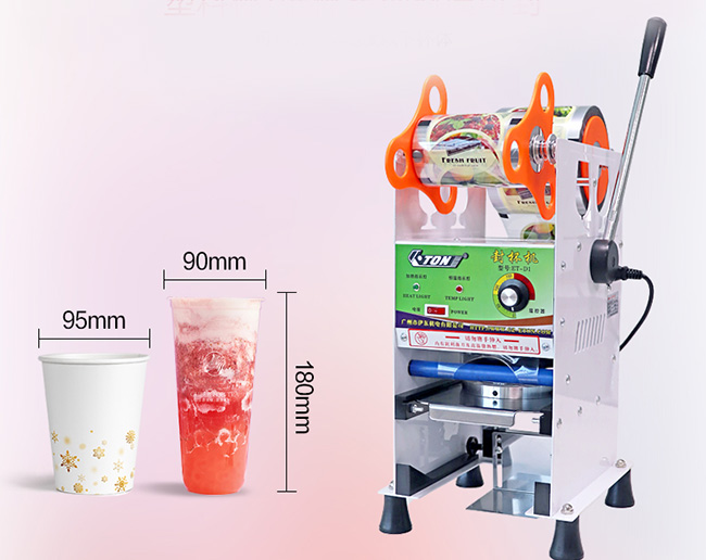 Equipo de proceso blanco plateado de los snacks, máquina plástica del lacre de la taza del té semi automático de la burbuja