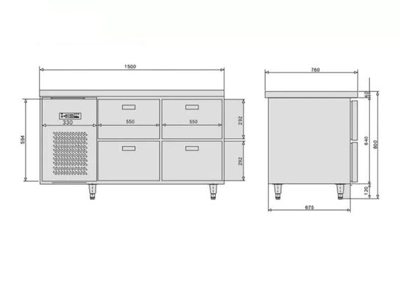 Equipo de refrigeración de abastecimiento ahorro de energía de 300L 285W