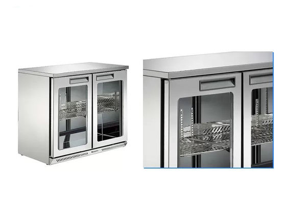 Equipo de refrigeración de cristal claro del abastecimiento de la puerta doble 920m m
