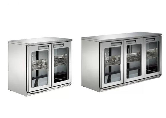 Equipo de refrigeración de cristal claro del abastecimiento de la puerta doble 920m m